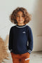 Boys Neck And Cuff Tipping Sweatshirt BS-05 - Navy