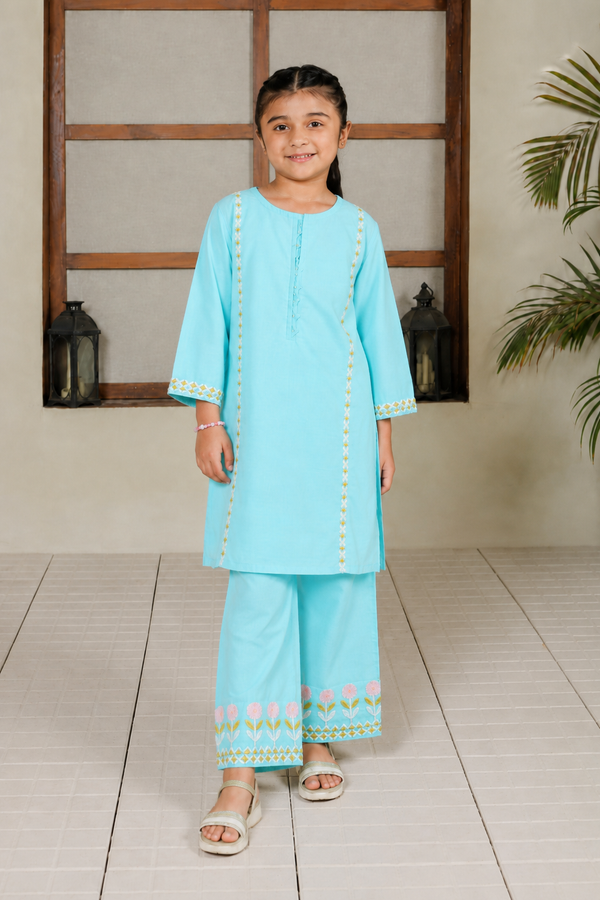 2 PIECE EMB LAWN SUIT