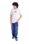 Men Branded Embroidered Tee - Ice Grey