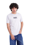 Men Branded Embroidered Tee - Ice Grey