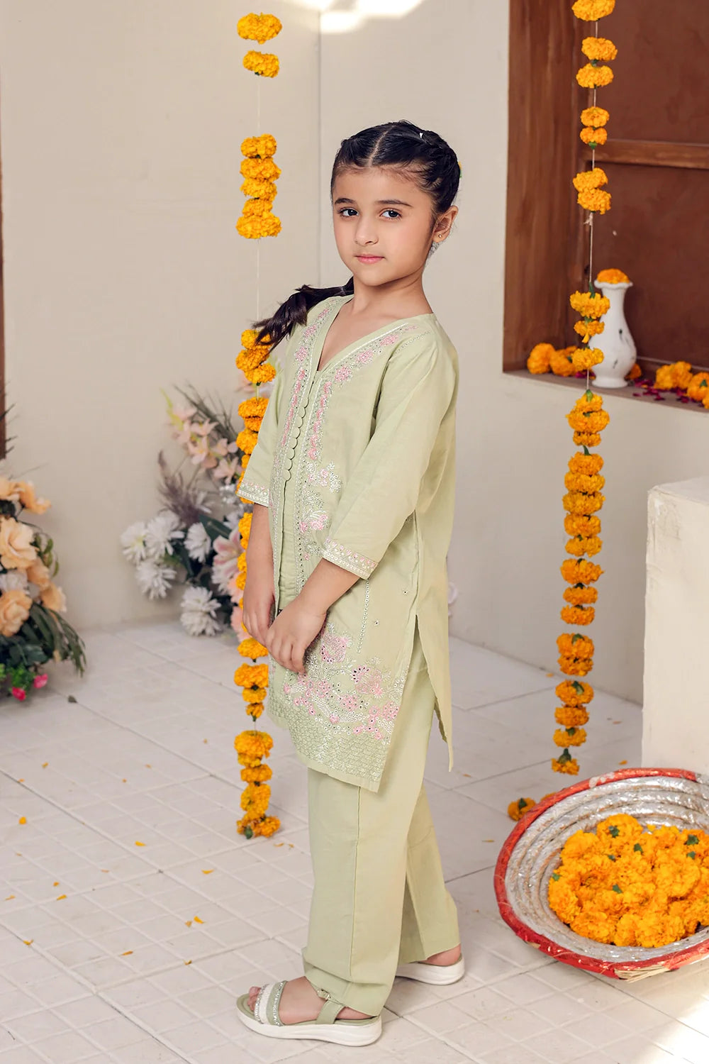 2 PIECE EMB LAWN SUIT