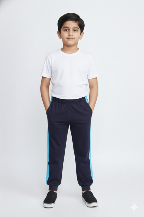 Boys Branded Terry Trouser - Navy