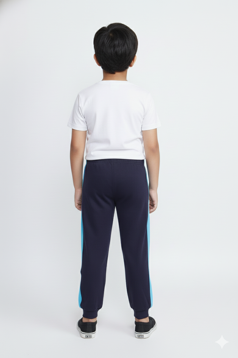 Boys Branded Terry Trouser - Navy