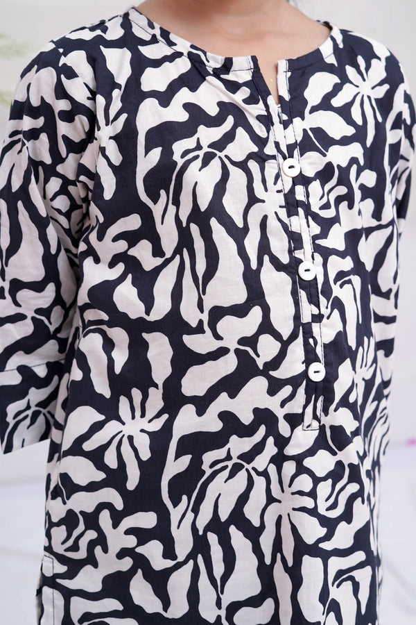 Girls Printed Suit 342128-EX-0000003647-BLACK-GS24-154-GH-05 