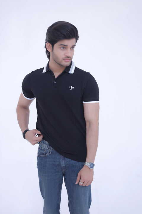 Jacquard Collar Polo