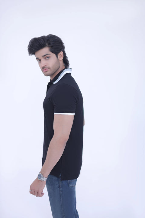 Jacquard Collar Polo