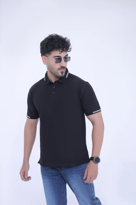 Jacquard Collar Polo