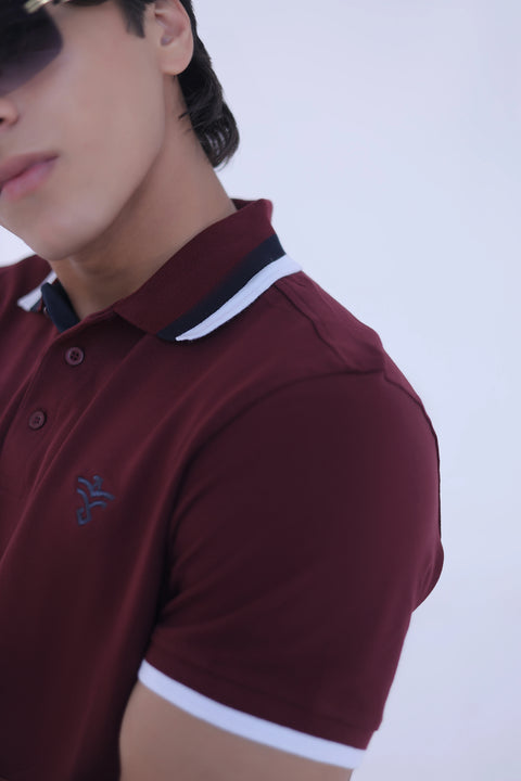 Jacquard Collar Polo