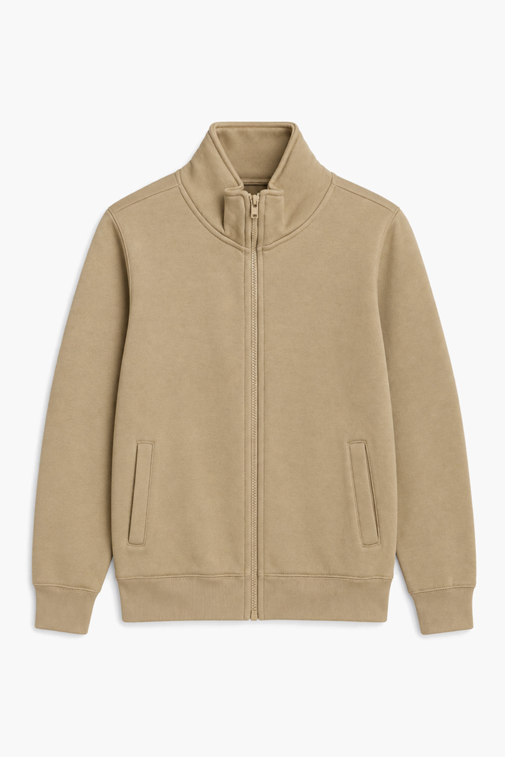 Men Branded Zipper - Camel