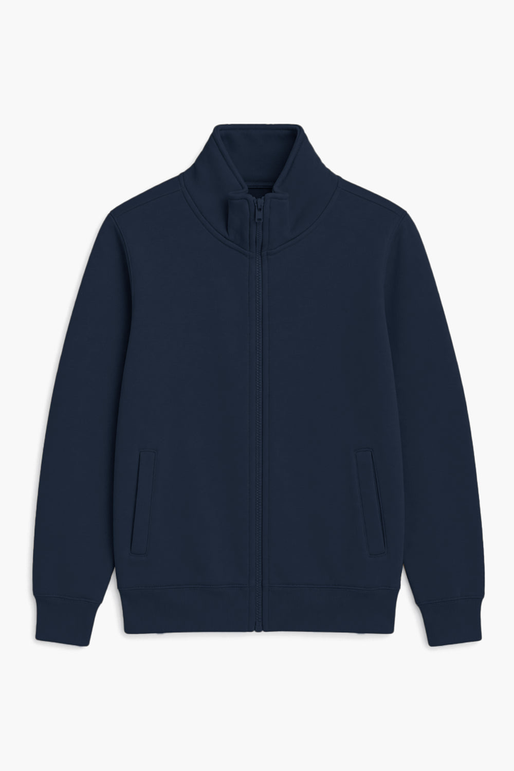 Men Branded Zipper - Navy