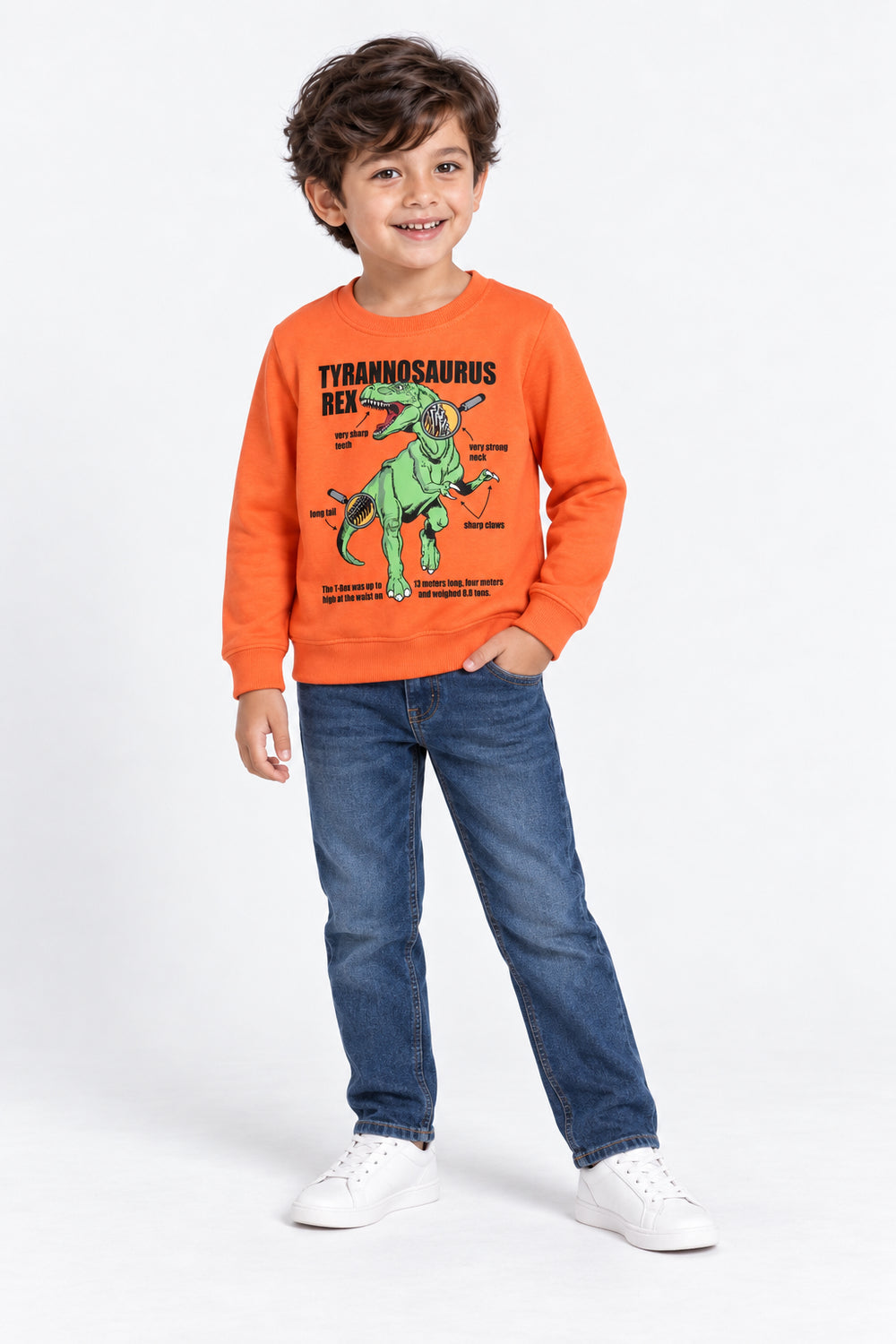 Boys Branded Graphic Sweatshirt - Orange