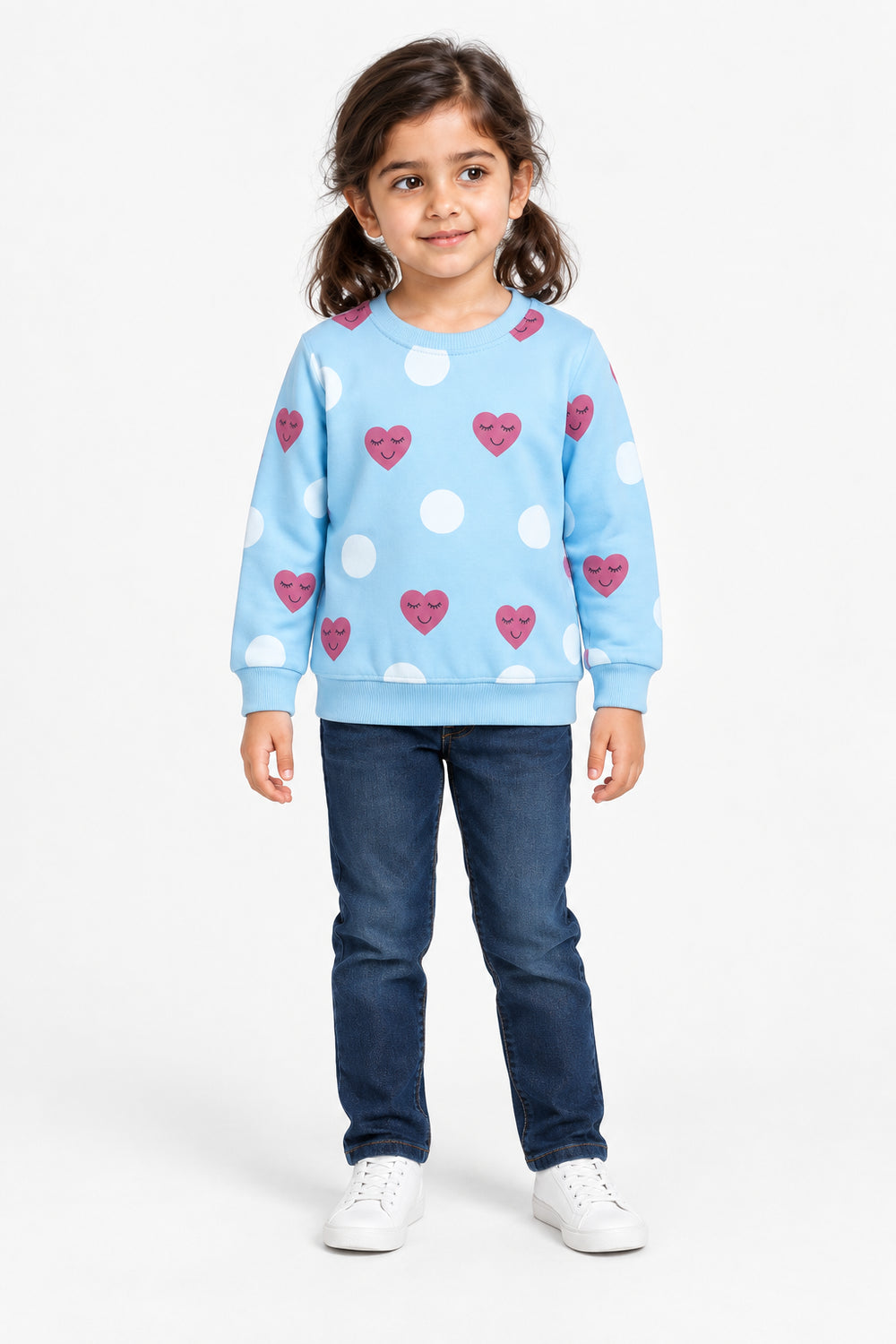 Girls Branded Graphic Sweatshirt - L/Blue