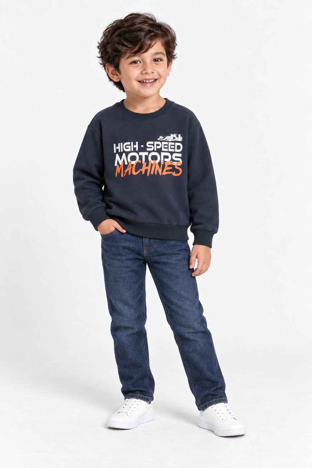 Boys Branded Graphic Sweatshirt - Black