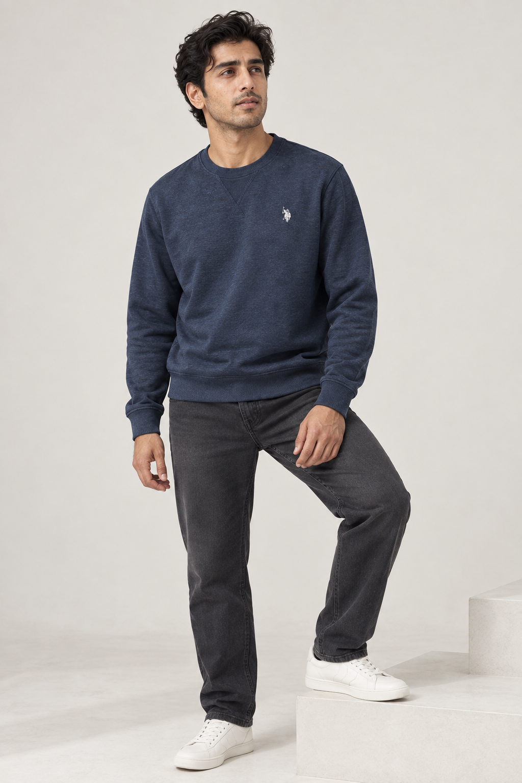 Men U.S. Polo Basic Sweatshirt - Blue