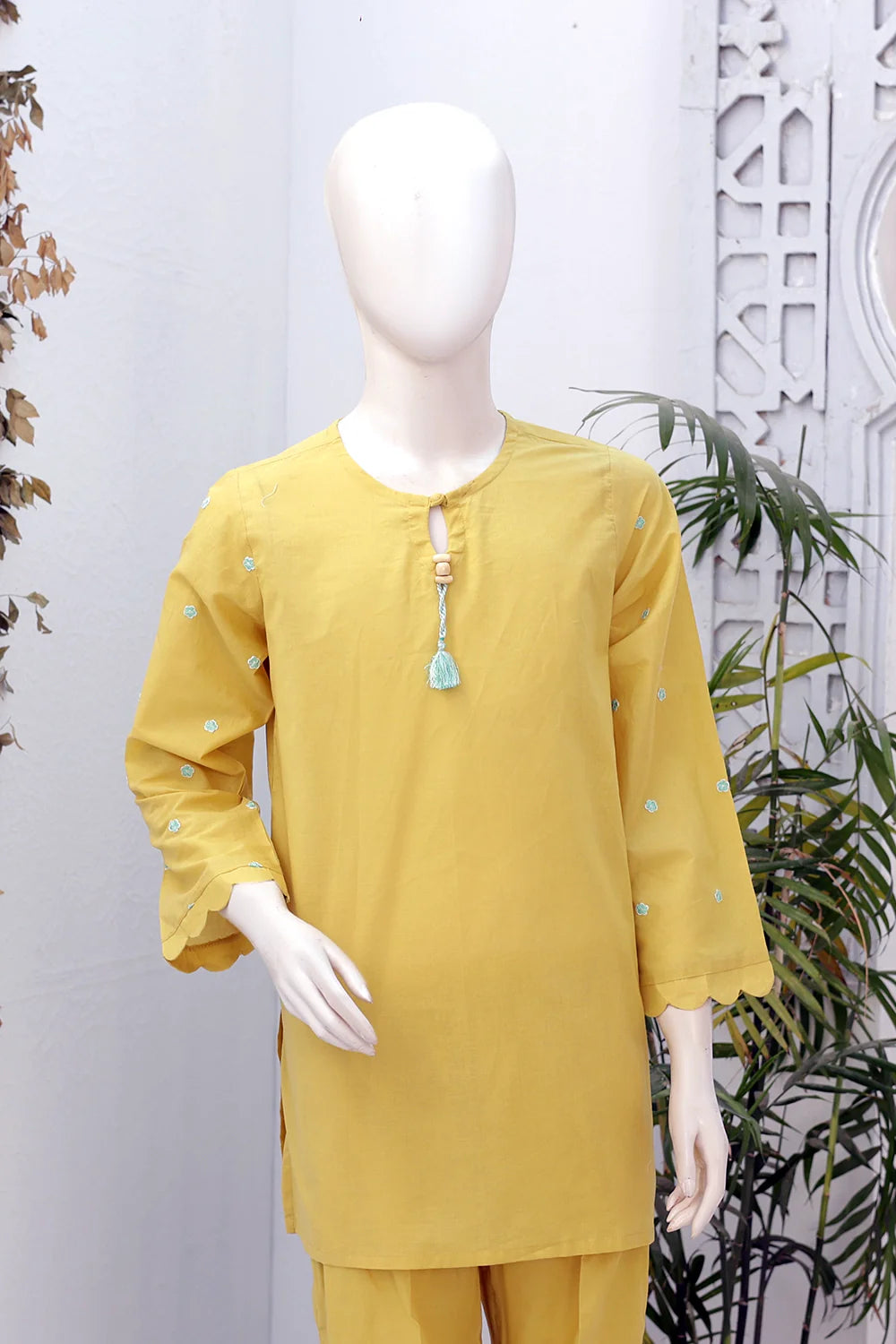 2 PIECE EMB LAWN SUIT