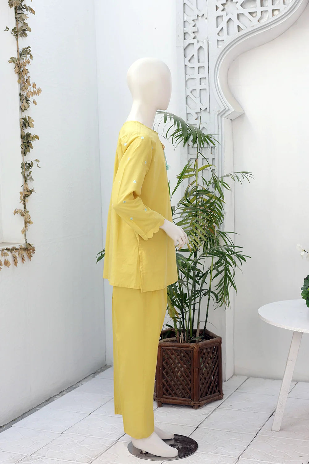 2 PIECE EMB LAWN SUIT