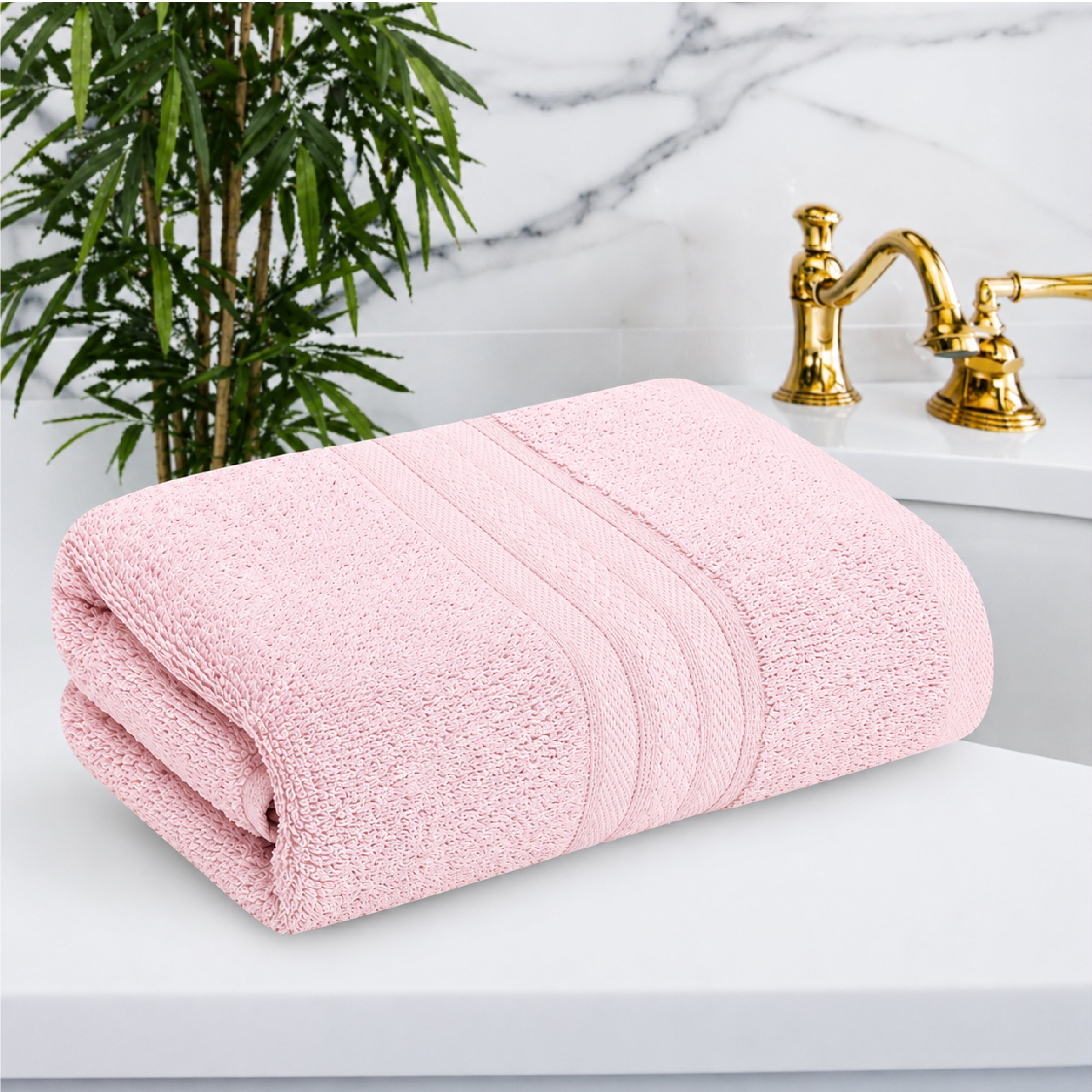 Knotco Premium Bath Towel (Light Pink)