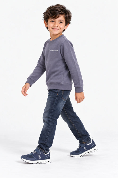 Boys Branded Graphic Sweatshirt - L/Purple