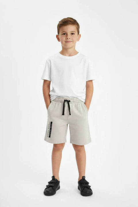 Boy Branded Graphic Short - Fawn