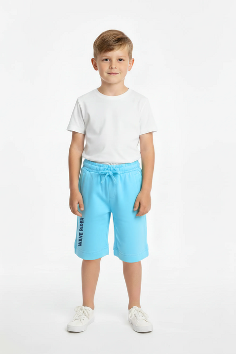 Boy Branded Graphic Short - Blue