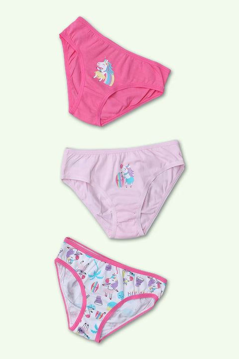 Girl Panties Pack of 3 - (Assorted)