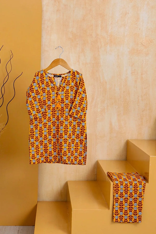 2 PIECE PRINTED KHADDAR SUIT