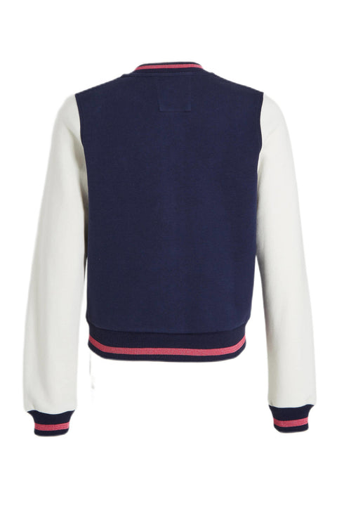 Girl Branded Embellish Jacket - Navy