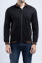 Men Pique Mockneck Jacket MMT09 - Black