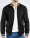 Men Quilt Tipping Zipper Mocknek MMQT06 - Black