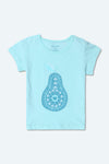 Girls Branded Glitter Graphic T-Shirt - Aquamarine