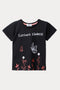 Girls Graphic 2-Piece Suit - Black & Orange