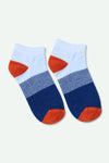 Men's Ankle Socks - Blue & Orange