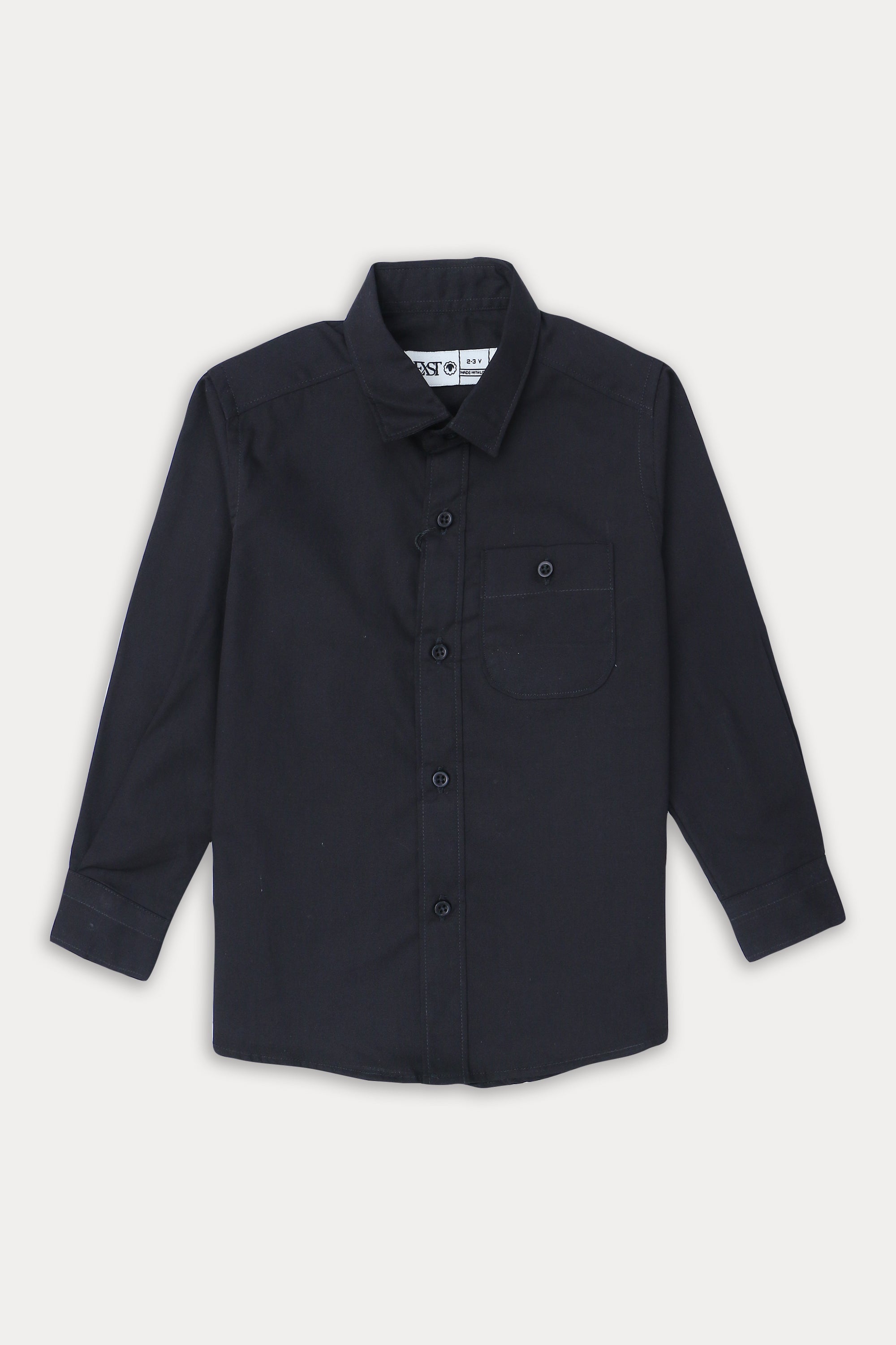 Boys Band Collar Casual Shirt Bs23-19 Black– Expostorepk