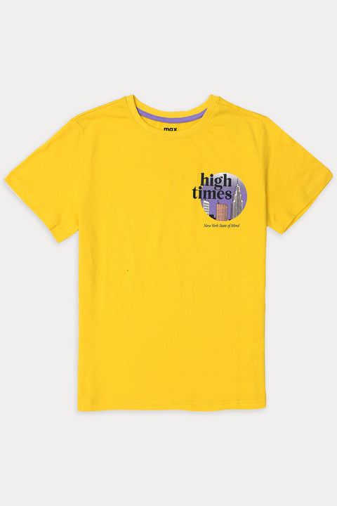 Boys Graphic T-Shirt (Brand: MAX) - Yellow