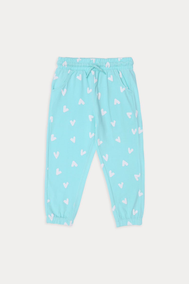 Girls Branded Graphic Pajama Sky Blue Expostorepk