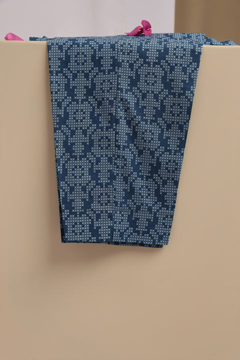 Women's Eastern Lawn Printed 2-Piece Suit WS23-8 - Blue