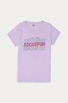 Girls Graphic T-Shirt (Brand: MAX) - L/Purple