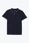 Men Branded Tipping Polo - D/Navy