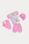 Infant Baby 4-Piece Suit 03 - Pink