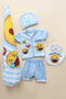 Infant Baby 5-Piece Suit Gift Set 05 - Blue