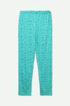 Women's Printed Jersey Pajama - Green