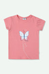 Girls Branded Graphic T-Shirt - Pink