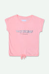 Girls Branded Graphic T-Shirt - Baby Pink