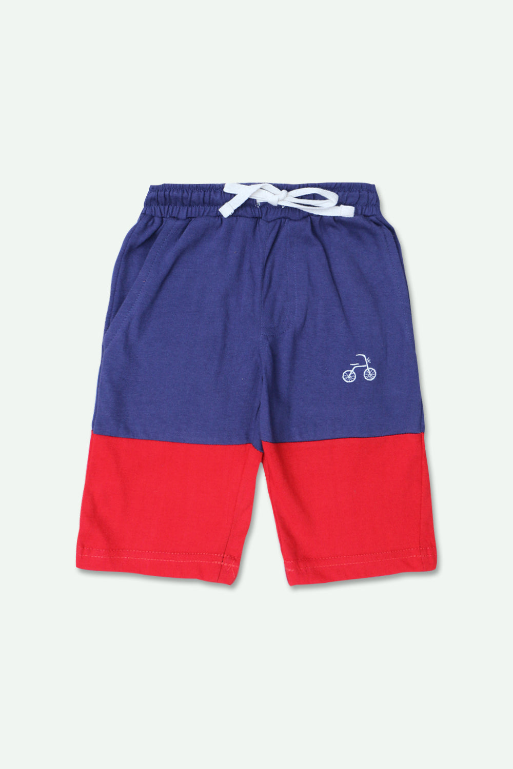 Boys Jersey Short - Navy & Red