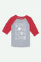 Girls Branded Graphic Raglan Tee F/S - Red