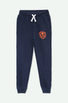 Boys Branded Graphic Terry Trouser - Navy
