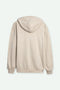 Men Branded Fleece Hoodie Zipper - Cream