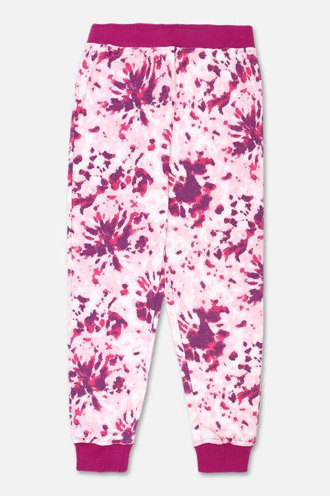 Women's Printed Jogger Trouser - L/Pink