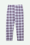 Women's Checkered Jersey Pajama - Purple