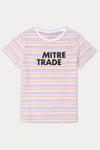 Girls Branded Stripes T-Shirt - Rainbow